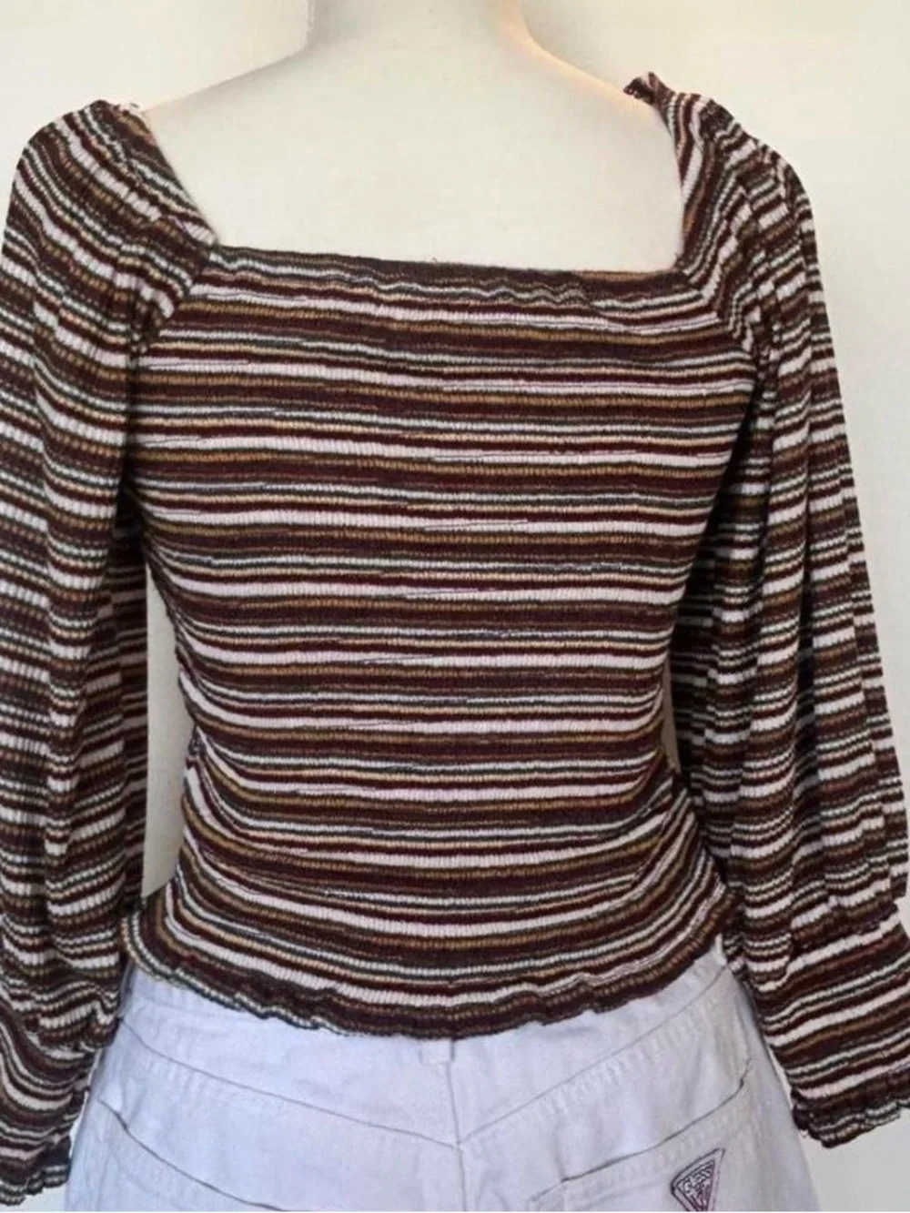 Anthropologie Long-sleeve stretchy blouse